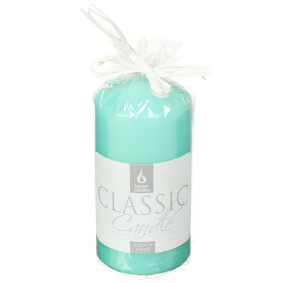 Свеча декоративная, 12х6 см, колонна, Bartek Candles, Мятный