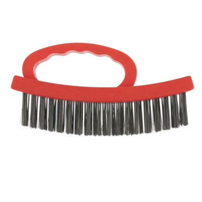 Щетка зачистная 4-х рядная, плоская, пластиковая с рукояткой// Matrix