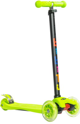 Самокат трехколесный для детей и подростков материал-металл/пластик BIBITU CAVY салатовый