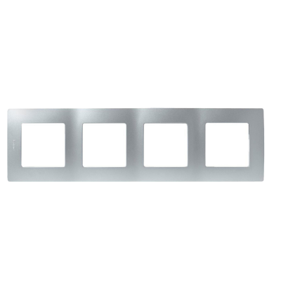 Рамка 4 поста алюминий ETIKA 