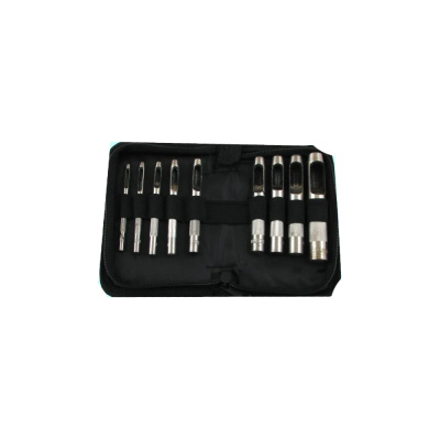 Набор высечек (пробойников) из 9-ти шт. от 2 до 13мм в сумке