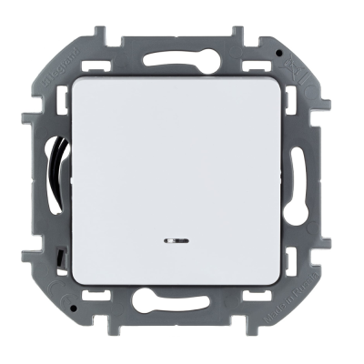 Выключатель одноклавишный с подсветкой/индикацией INSPIRIA 10 AX 250 В~ белый Выключатель одноклавишный с подсветкой/индикацией INSPIRIA 10 AX 250 В~ белый