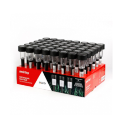 Светильник Smartbuy на солн.батарее 31см SBF-100-RGBY 1LED бел. 45x45x300 IP44 (бокс 48шт цветные)