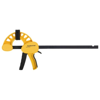 Струбцина HK1078-08-30 быстроз., 300мм, резиновые накладки, 180-200кгс,сжим-разжим, hanskonner