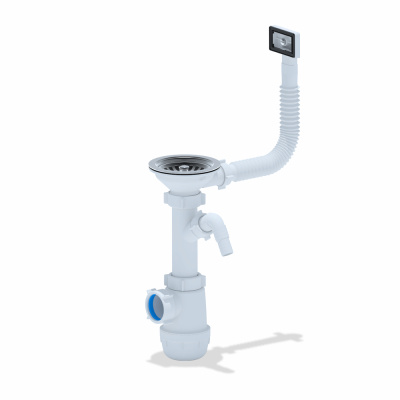 Сифон 3 1/2*40 Ani Грот с носиком, гиб. прямоуг. переливом А1045S АНИ пласт