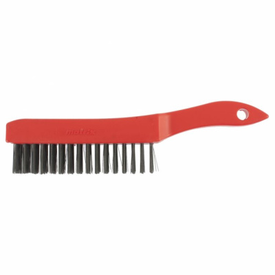 Щетка зачистная 3-х рядная, закаленная прямая проволока с пластиковой ручкой// MATRIX