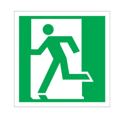 Е 01-01 Выход здесь(левосторонний) (Пленка, 200х200 мм)