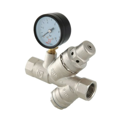 Клапан подпиточный с фильтром и манометром 1/2" VALTEC