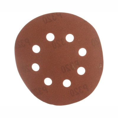 Круг абразивный на ворсовой подложке под "липучку", перфорированный, P 320, 125 мм, 5 шт.// Matrix