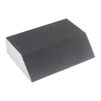 Губка (35613-080) ЗУБР  Р80, 100 х 68 х 42 х 26 мм, водостойкая, четырехсторонняя шлифовальная 