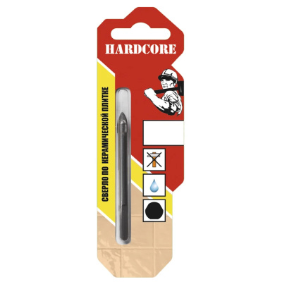 Сверло по керам. плитке и керамограниту 3-гр хвостовик 4 мм "Hardcore" 153004