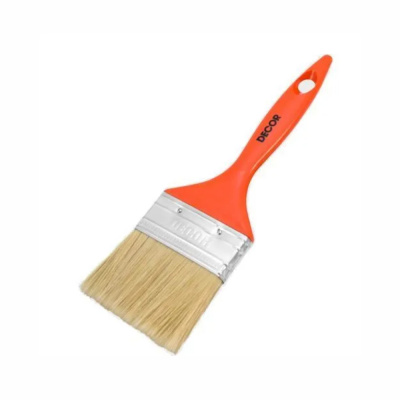 Кисть плоская 2.5" DECOR PROFI универс. 65х15мм светл. смеш. щетина пласт. ручка