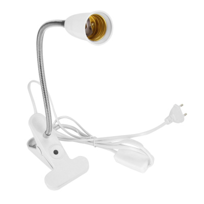 СветильникTLI-280 WHITE E27 PLANT настольный для фитоламп На прищепке Цоколь E27 Белый ТМ ФитоЛето