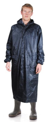 Плащ нейлоновый с ПВХ влагозащитный, синий 1/25 (XL)