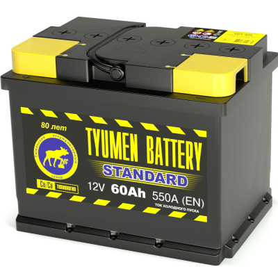 Аккумулятор 6СТ-60L "TYUMEN BATTERY" Standart