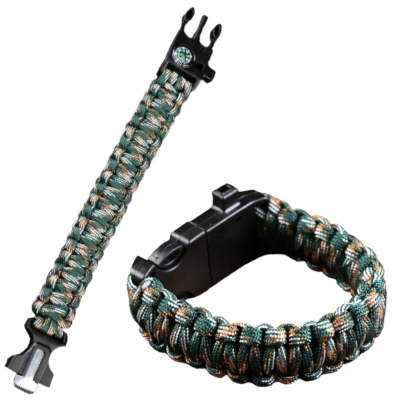 Браслет для выживания 4в1(паракорд, компас,свисток,огниво),многоцветный, 25.5 × 2.5 см,микс 