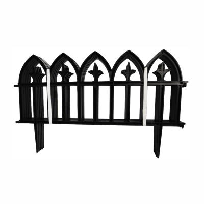 Ограждение декоративное Protex "Кованый цветок" цв. черный (упак. 5 шт)