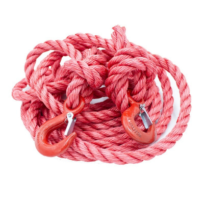 Трос буксировочный трехпрядный канат  ПРЕМИУМ 5,0 т 2 крюка, 5 метров, сумка