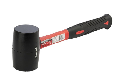 Киянка резиновая 450гр черно-белая резина, фибергласовая ручка "MATRIX"