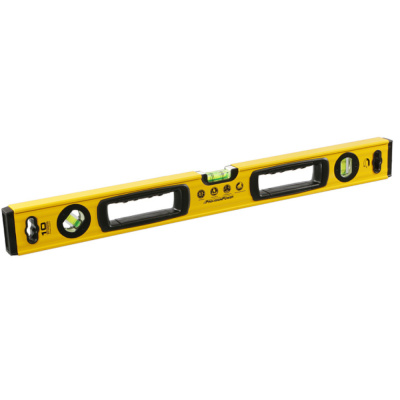 Уровень алюм.600мм,3 колбы,усилен,фрезеров.,магнит,точность 0,5мм/м, Hanskonner HK2015-01-0600 