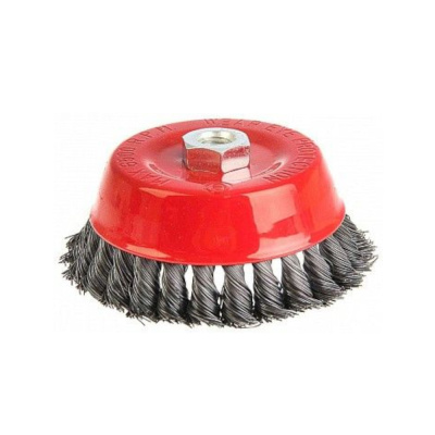 Щетка д/болгарки "MATRIX" 150мм М14 "чашка" круч. металлич. проволока