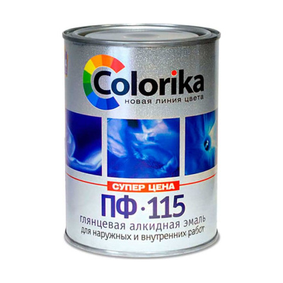 Эмаль ПФ-115 "Colorika" белая матовая 0,9кг
