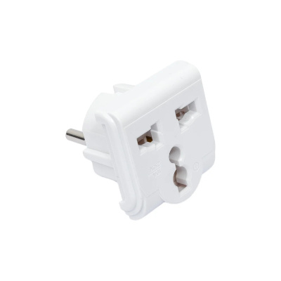 Сетевой переходник «Квадрат» белый REXANT