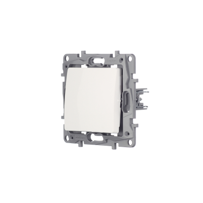 Переключатель одноклавишный белый винтовые зажимы 10А