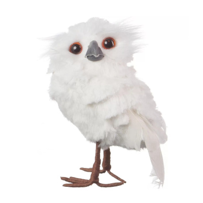 Фигурка новогодняя декоративная Сова, 9х7х14,5 см, белый