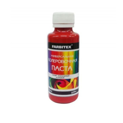 Паста колеровочная Рубин FARBITEX (0,1Л)