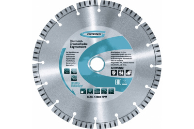 Диск алмазный ф180х22,2мм, лазерная приварка сегментов, сухое резание//GROSS