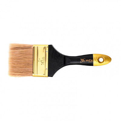 Кисть плоская "MATRIX" 3" (КФ-75мм) натур. щетина, с дер. ручкой "Профи"