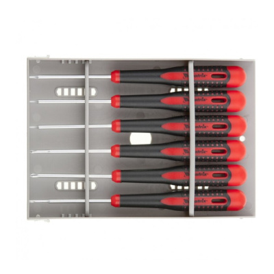 Набор отверток для точных работ Fusion, двухкомп. рукоятка, 6шт., пласт. пенал Matrix