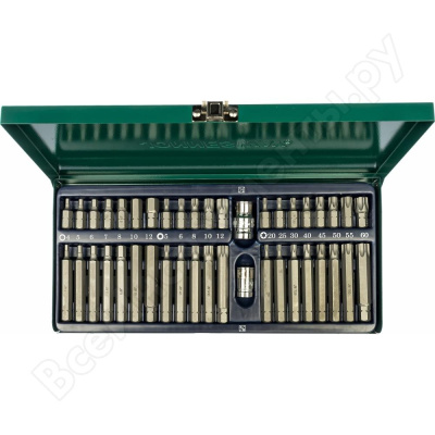 Набор вставок (бит 30 и 75мм), Торкс Т20-Т60, Spline М5-М12, шестигранных 4-12мм, 42 предм.