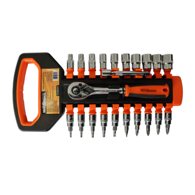 Набор торцевых головок и бит MegArsenal 1/4 дюйм 22 предмета