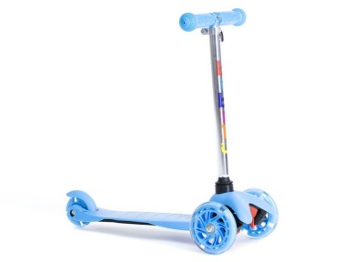 Самокат трехколесный для детей, материал-металл/пластик BIBITU JAY SKL-06L голубой