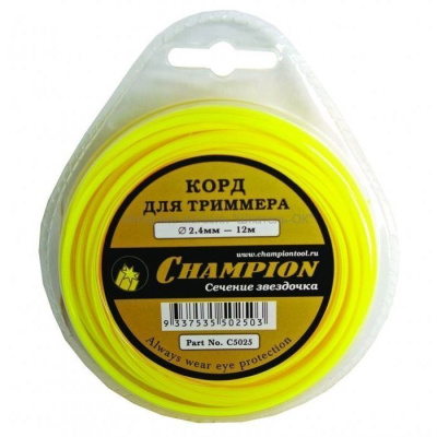 Леска CHAMPION Star 2,4мм*12м (звезда)