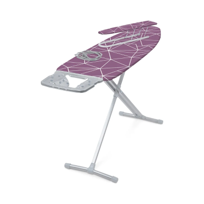 Доска гладильная "НИКА 10+" (линии на сливовом) 122*40 см металл тефлон НТ10+/10