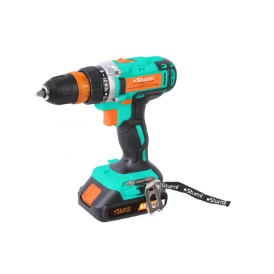 Дрель аккумуляторная Sturm! 18 В, 1BatterySystem, 2 акк. 2,0Ач,съемный патрон, кейс