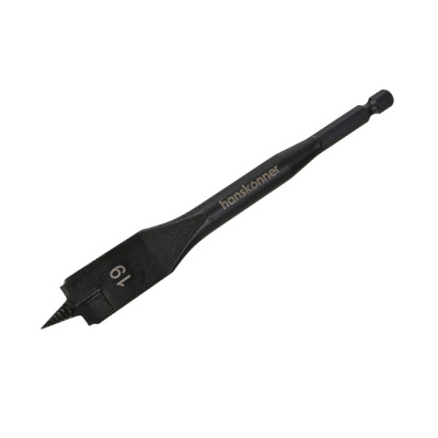 Сверло перовое по дереву 19мм, высококачеств. сталь, шестигр. хвостовик, Hanskonner H1055-07-19 