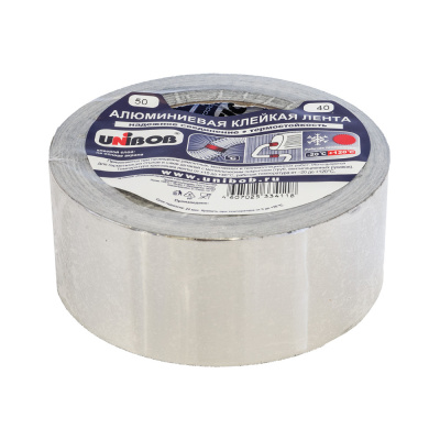 Лента клейкая алюмин. 50 ММ Х 40 М  (40 МКМ) (24) "UNIBOB" Лента клейкая алюмин. 50 ММ Х 40 М  (40 МКМ) (24) "UNIBOB"