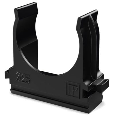 Крепеж-клипса для труб д25 черная