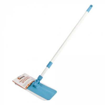 Швабра насадка микрофибра 12*32см, ручка тел.мет.120см, липучка МОРМ1, 310414/ан.214487 Рыжий Кот