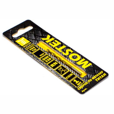 Сверло по металлу MosTek  9,0 мм HSS-TiN (титан - нитридное покрытие) DIN 338 RN (1 шт в блистере) (