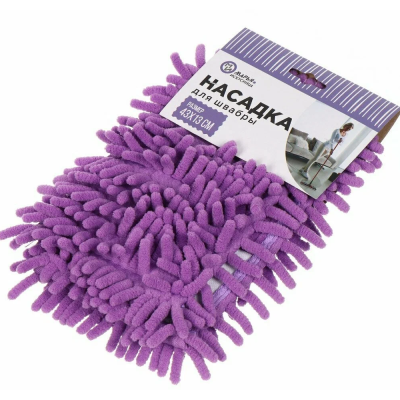 Блок сменный для швабры микрофибра, 43х13см, вермишель, сиреневый, Марья Искусница, HD1009 A-chen-pu