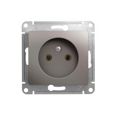 Розетка без заземления платина GLOSSA 