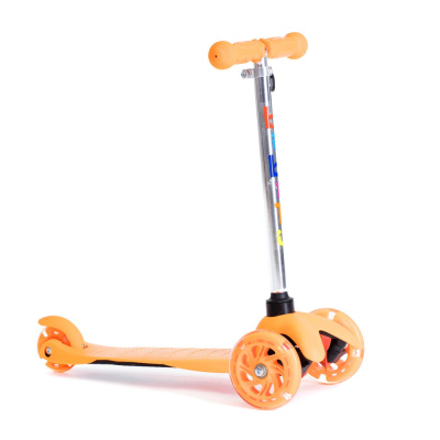 Самокат трехколесный для детей, материал - металл/пластик BIBITU  JAY SKL-06L, оранжевый