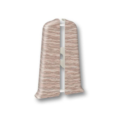 Угол для плинтуса 70мм "Деконика" Дуб латте / 229 торцевой (пара)