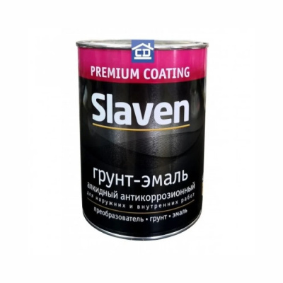 Грунт-эмаль "Славен" вишневый 1,1  кг