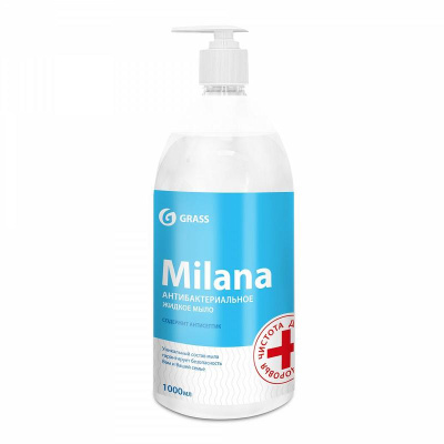 Жидкое крем-мыло "Milana" антибактериальное, флакон 1000 мл (арт.125435)